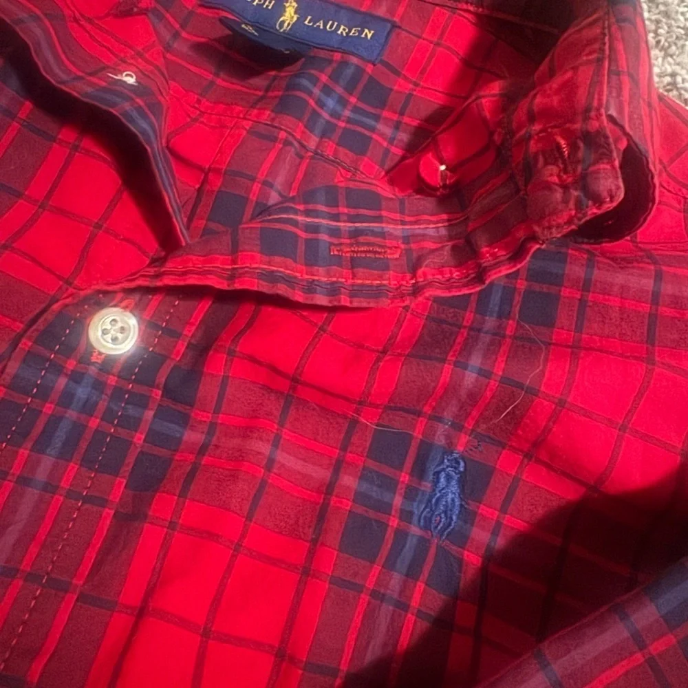 Ralph Lauren Red and Blue Plaid Shirt